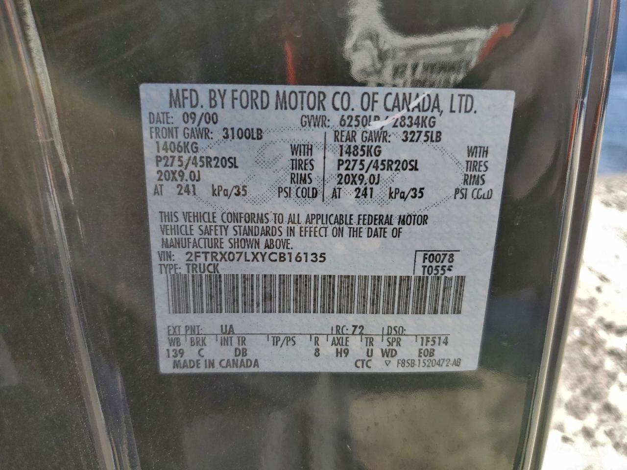 2000 FORD F-150
