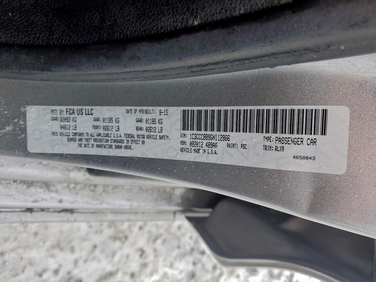 2016 CHRYSLER 200