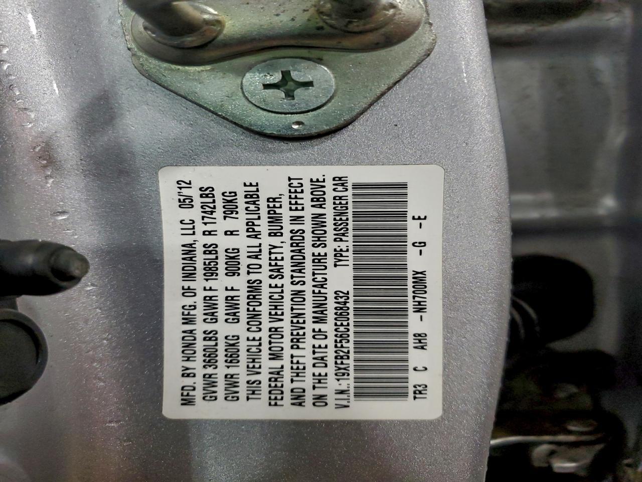 2012 HONDA CIVIC