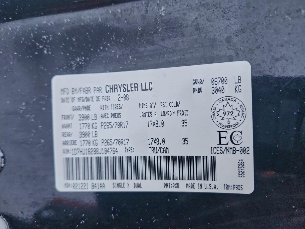 2008 DODGE RAM 1500