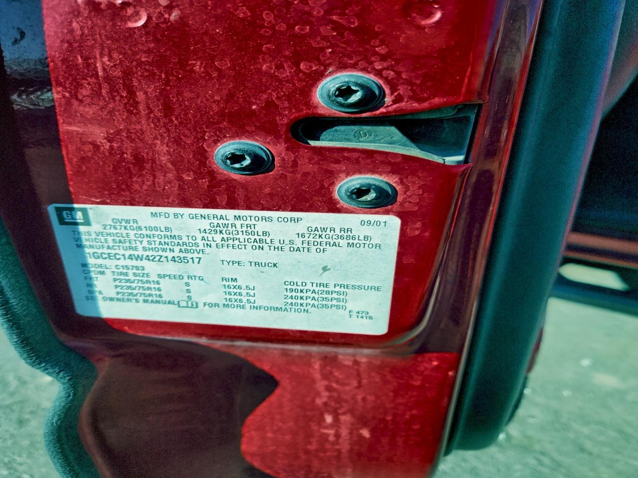 2002 CHEVROLET SILVERADO 1500