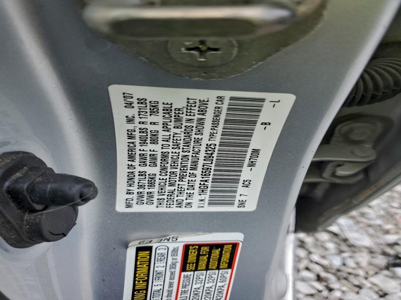 2007 HONDA CIVIC