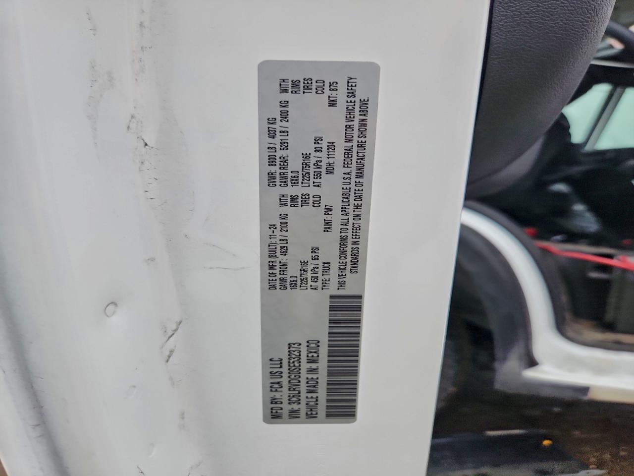 2025 RAM ProMaster 2500