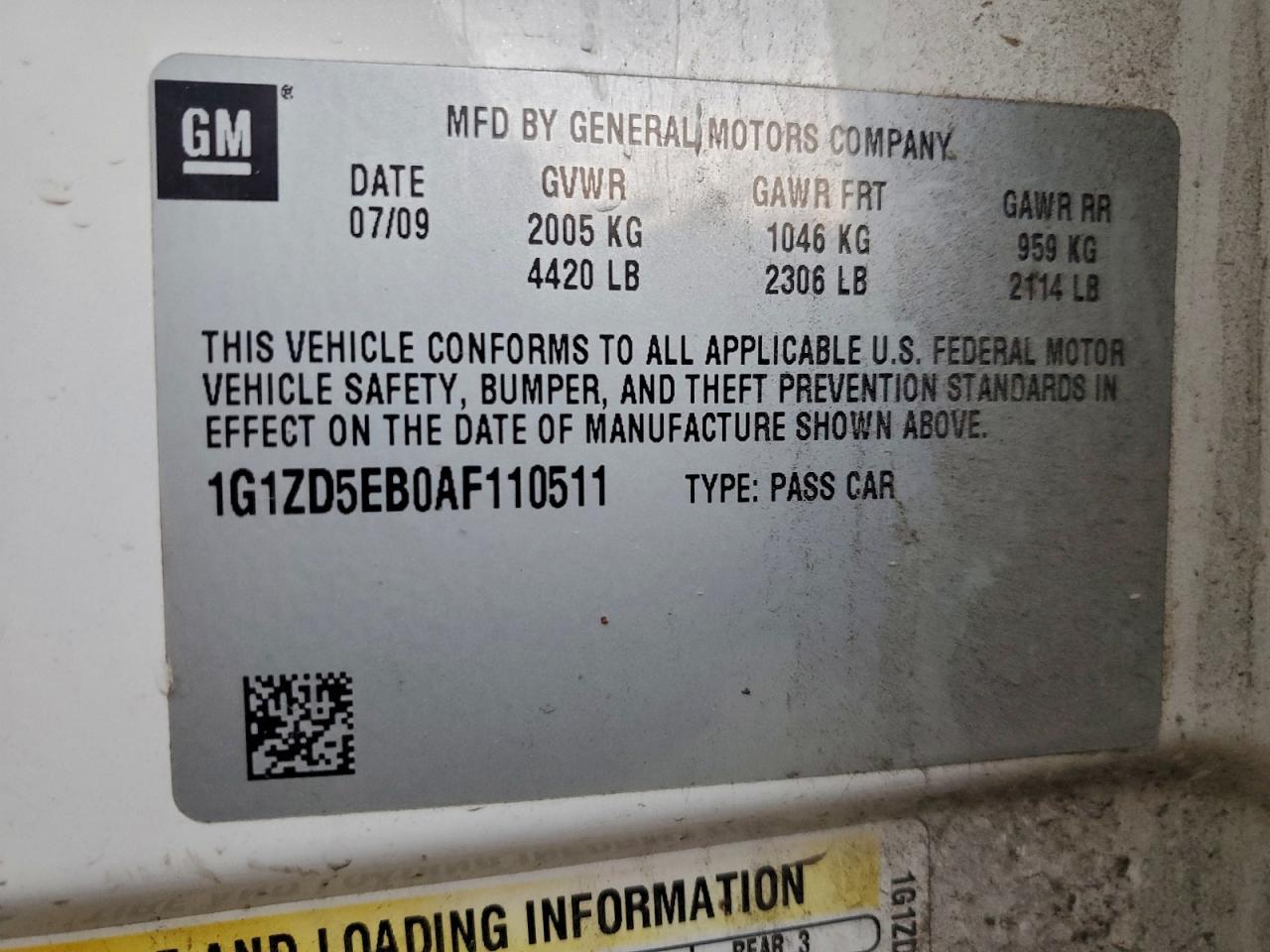 2010 CHEVROLET MALIBU
