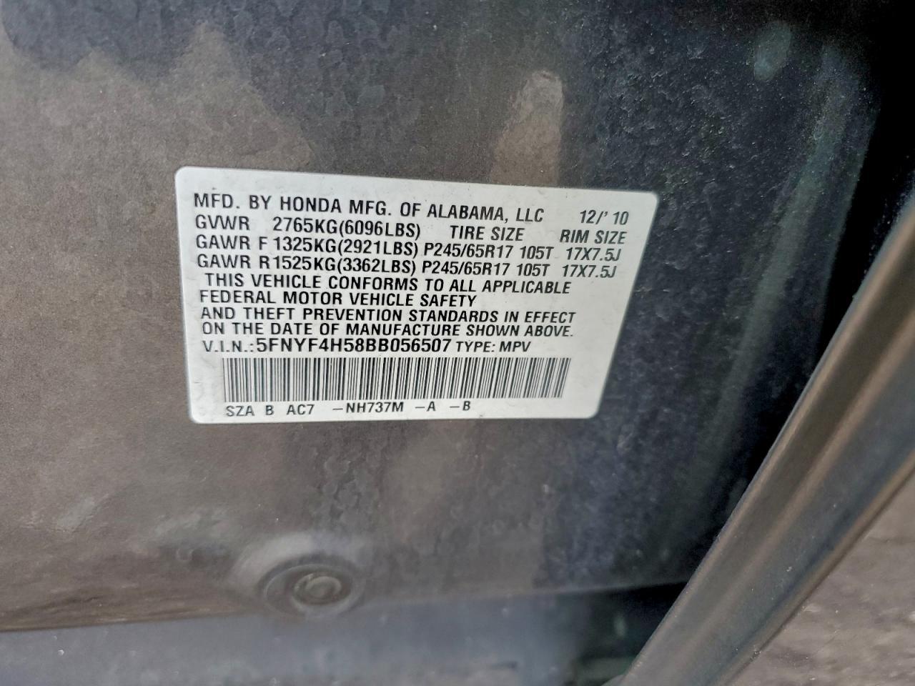 2011 HONDA PILOT