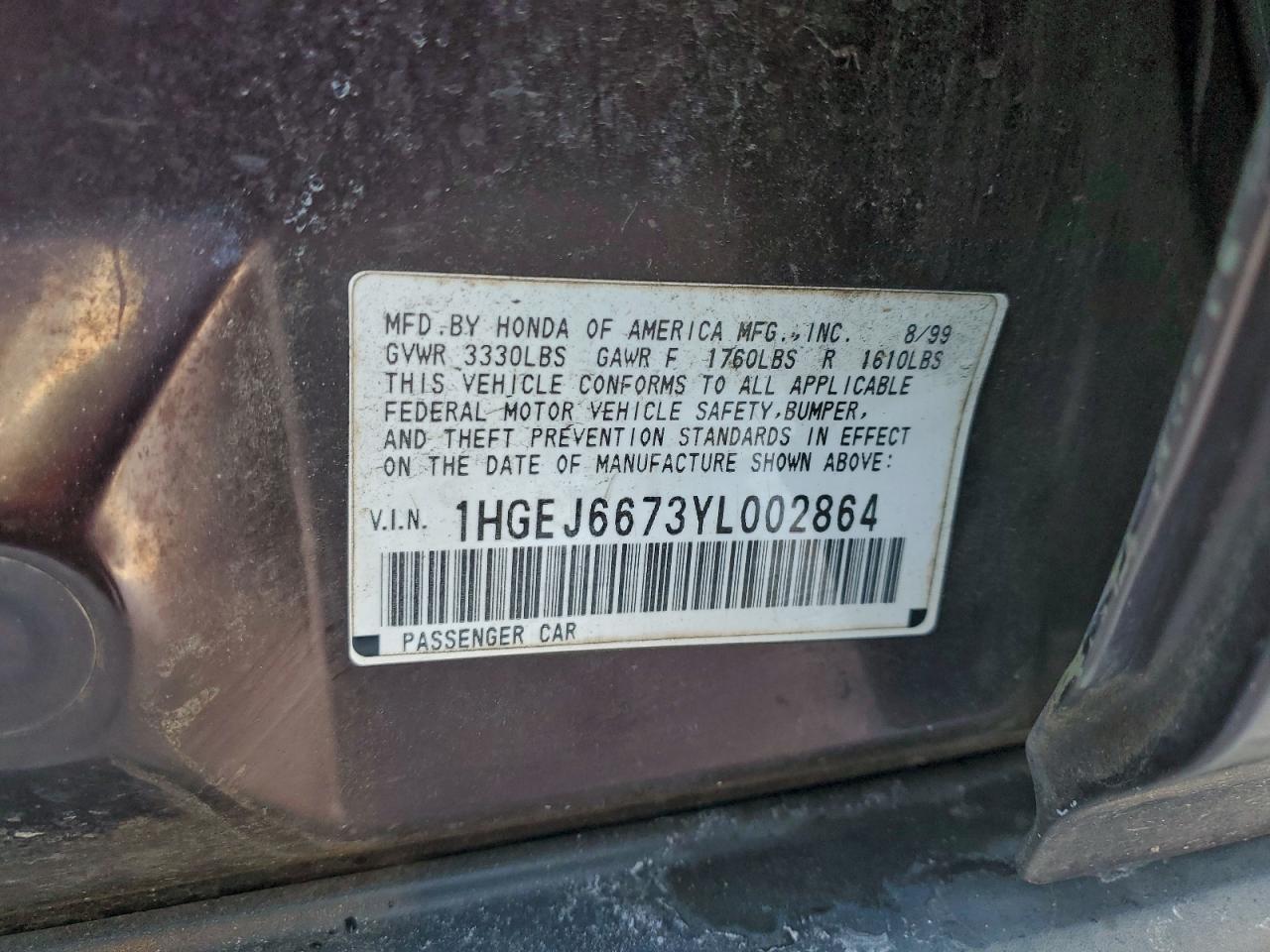 2000 HONDA CIVIC