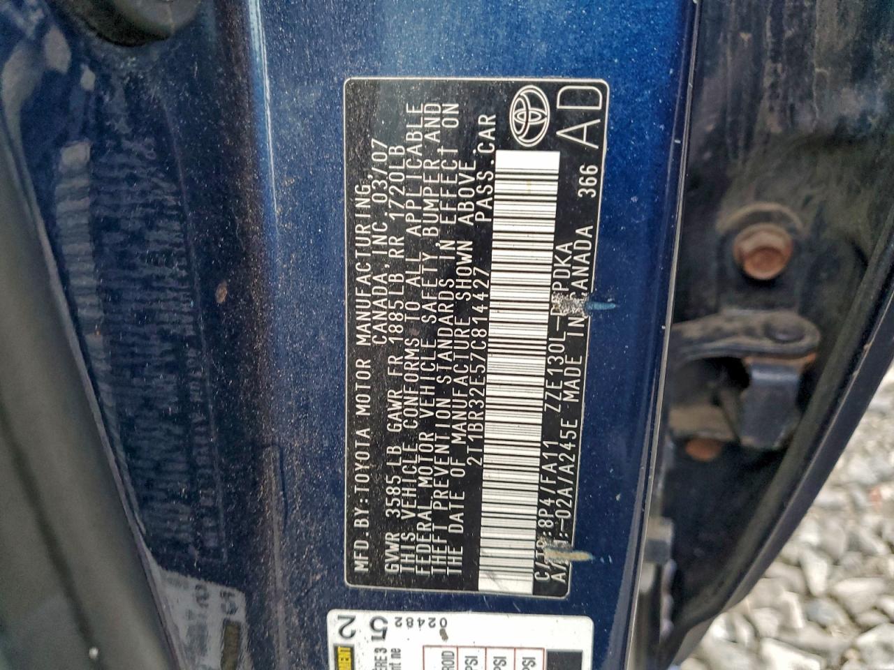 2007 TOYOTA COROLLA