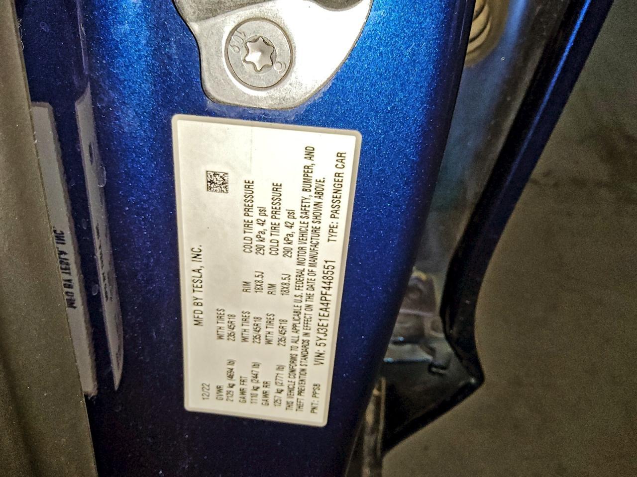 2023 TESLA MODEL 3