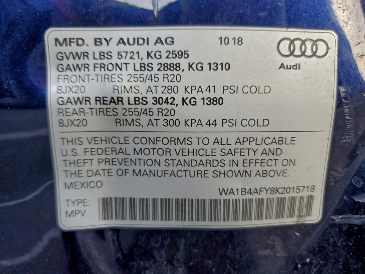 2019 AUDI SQ5