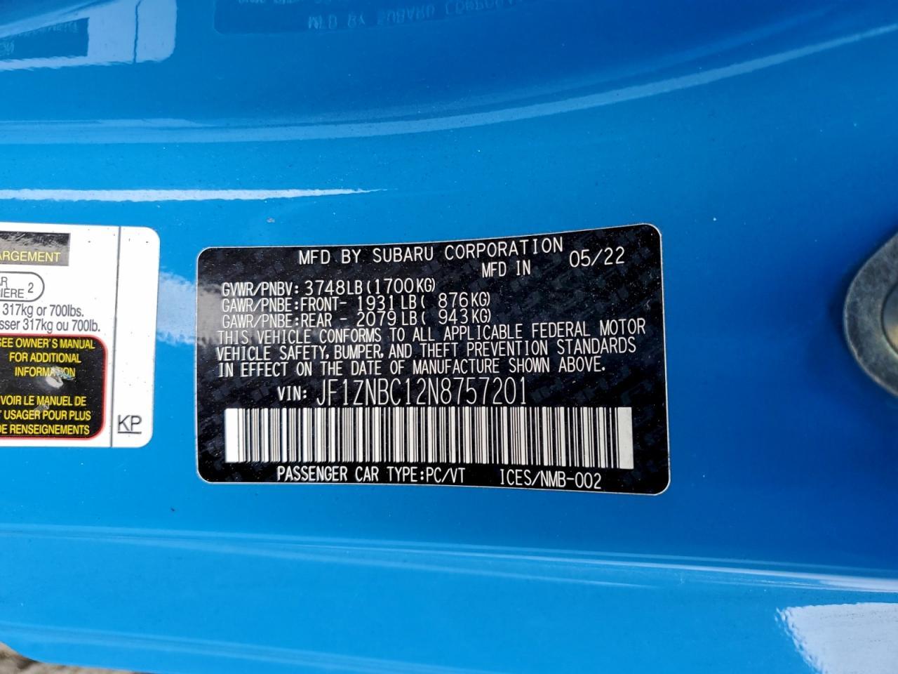 2022 TOYOTA GR 86