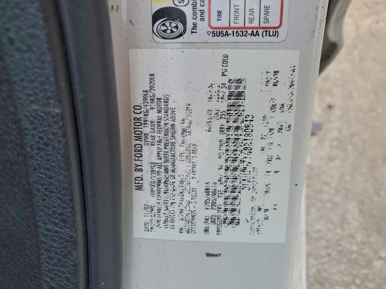 2008 FORD FUSION