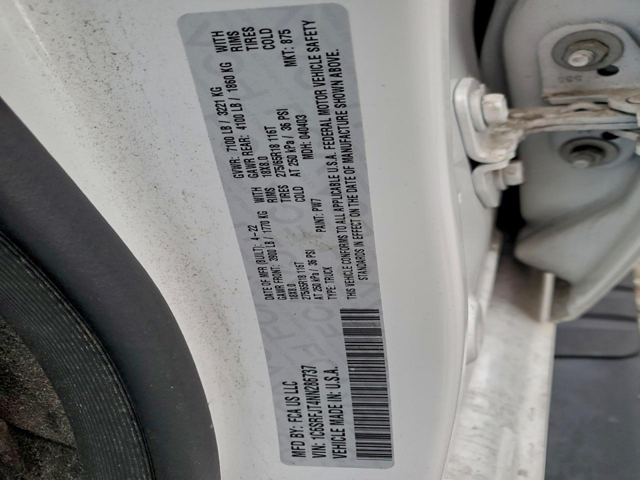 2022 RAM 1500