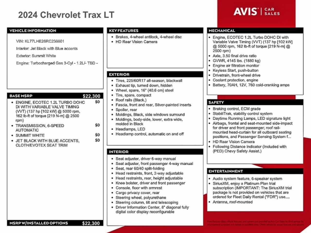 2024 CHEVROLET TRAX