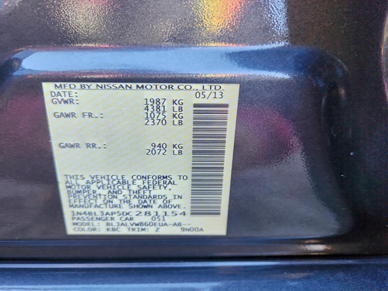 2013 NISSAN ALTIMA