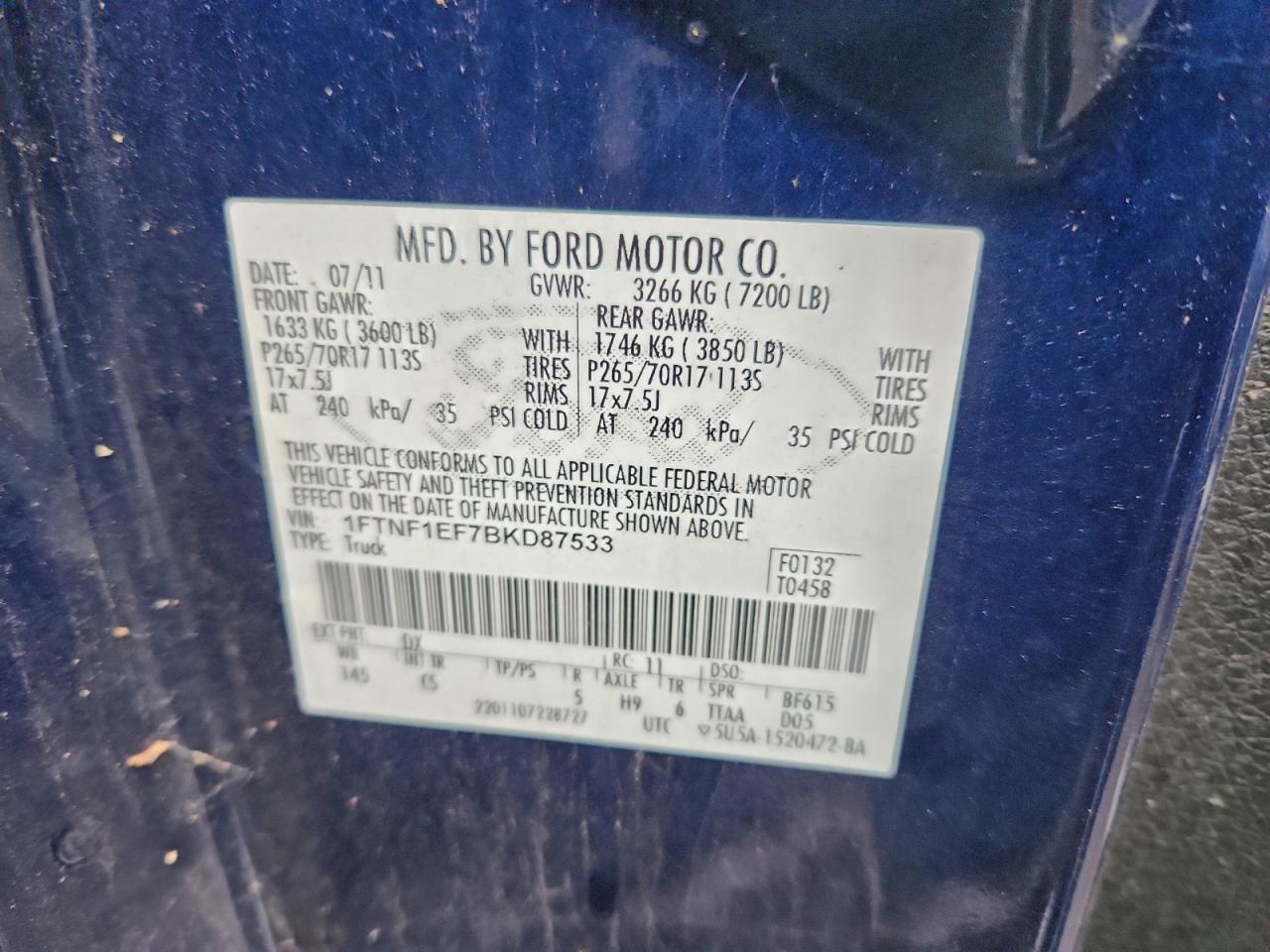 2011 FORD F-150