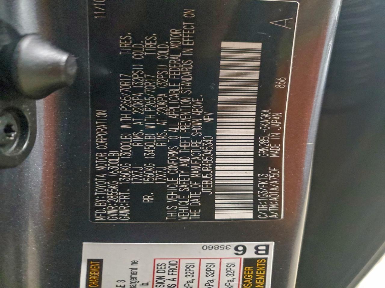 2011 TOYOTA 4Runner