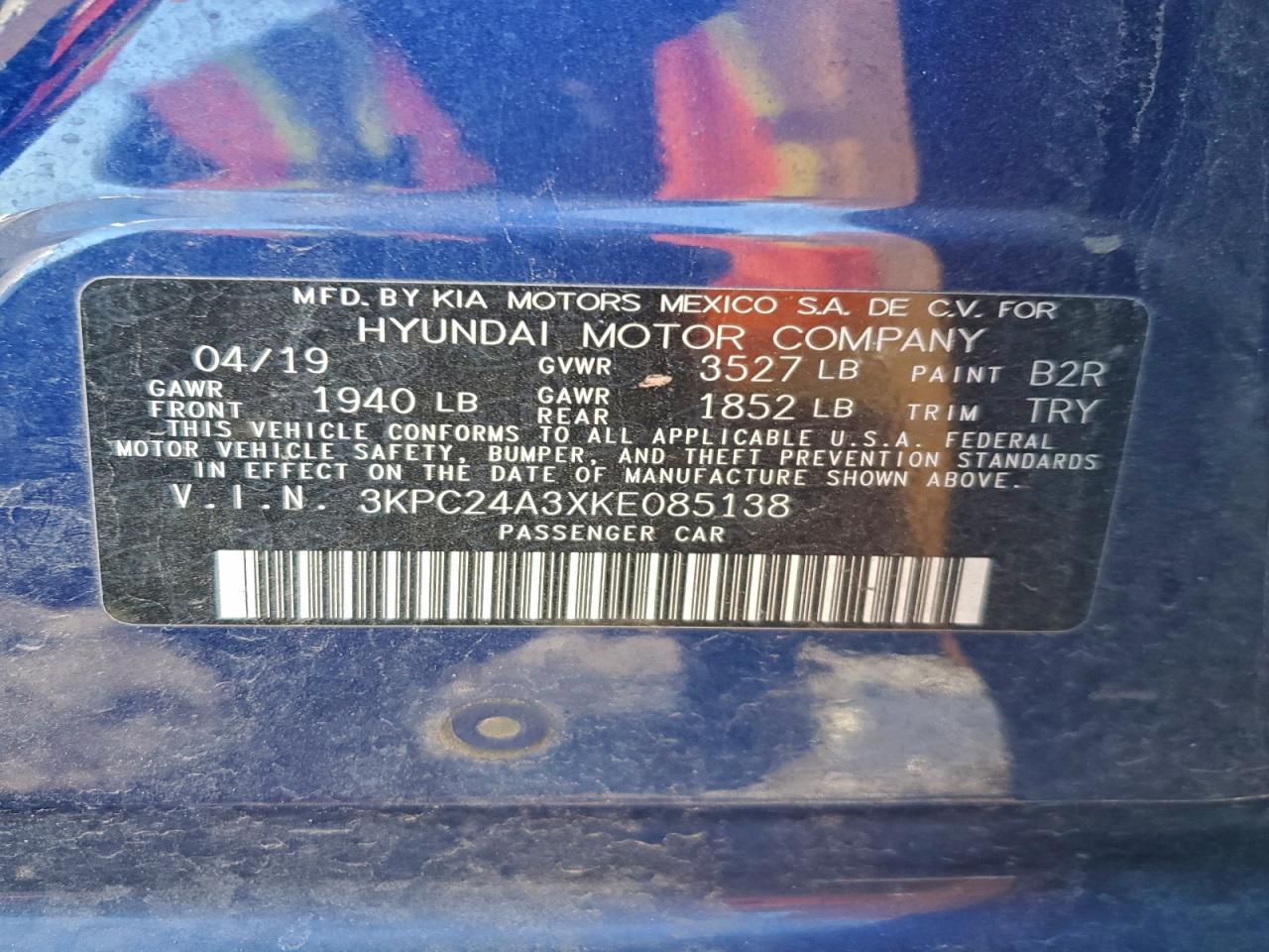 2019 HYUNDAI ACCENT