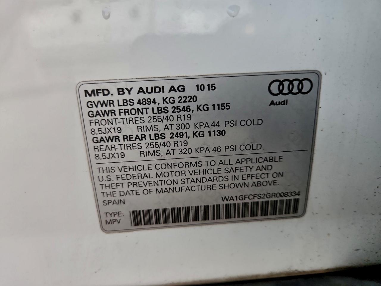 2016 AUDI Q3