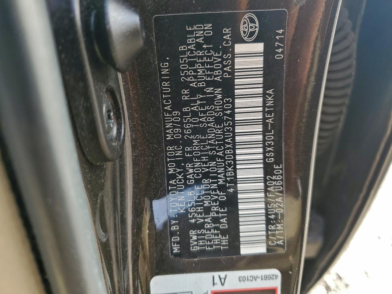 2010 TOYOTA Avalon