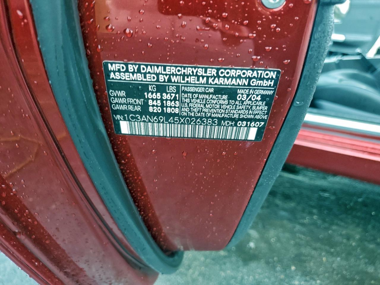 2005 CHRYSLER Crossfire
