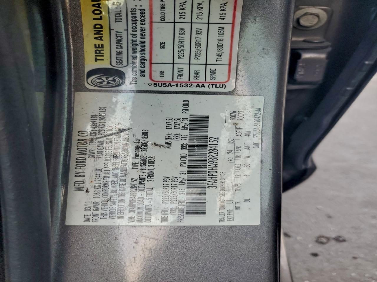 2011 FORD FUSION