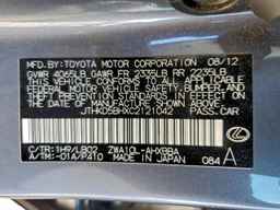 2012 LEXUS CT 200