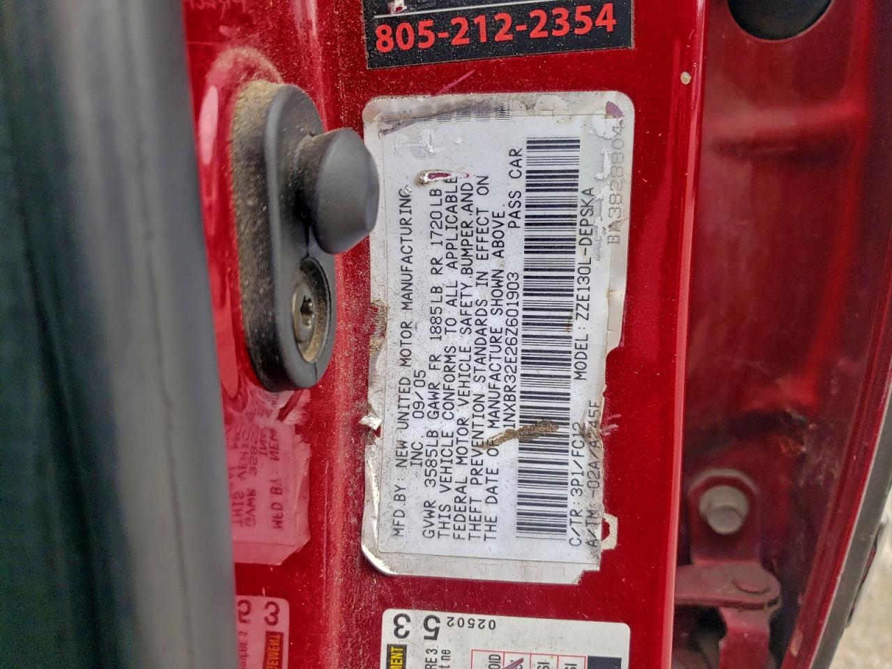 2006 TOYOTA COROLLA