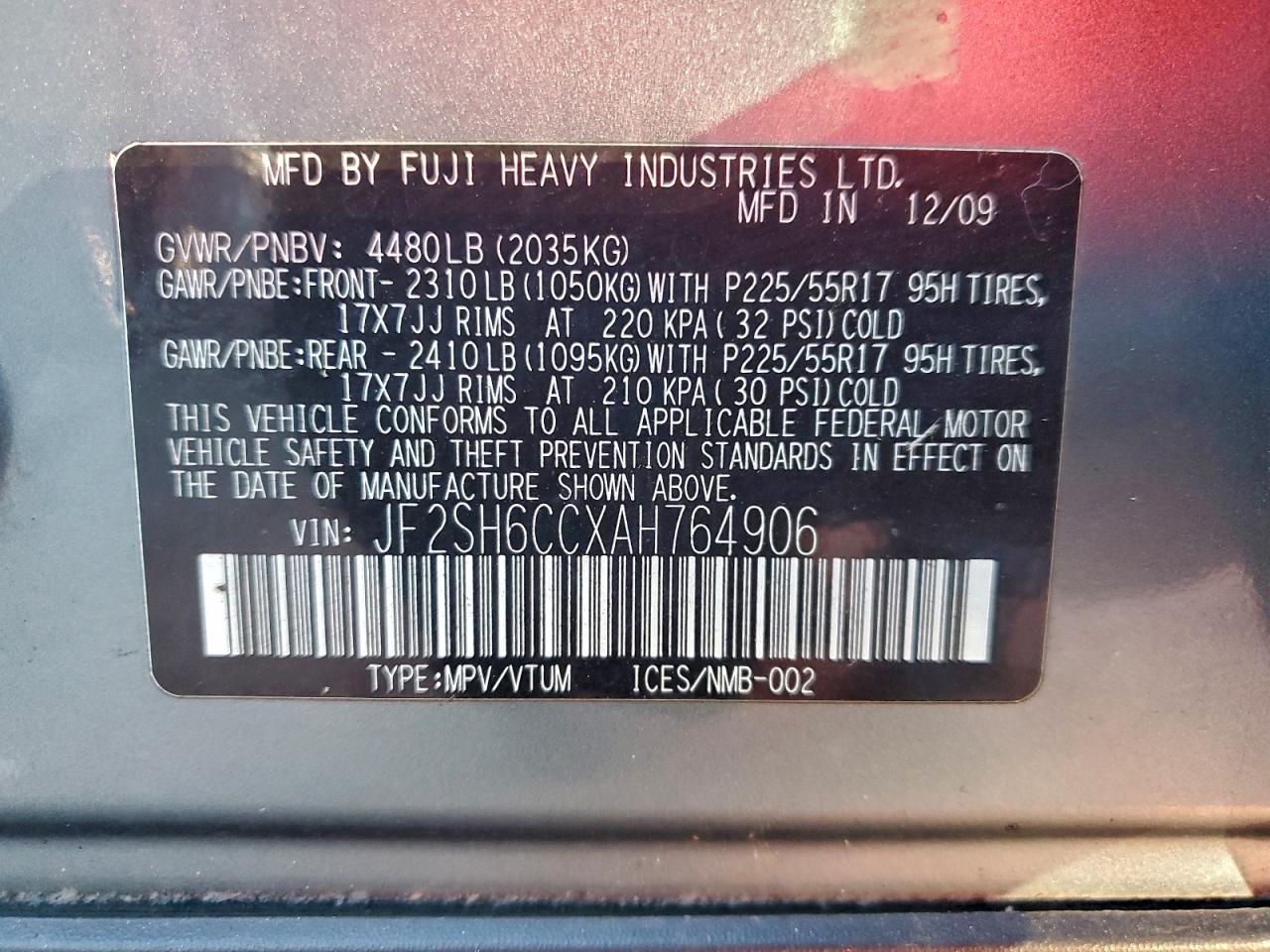 2010 SUBARU FORESTER