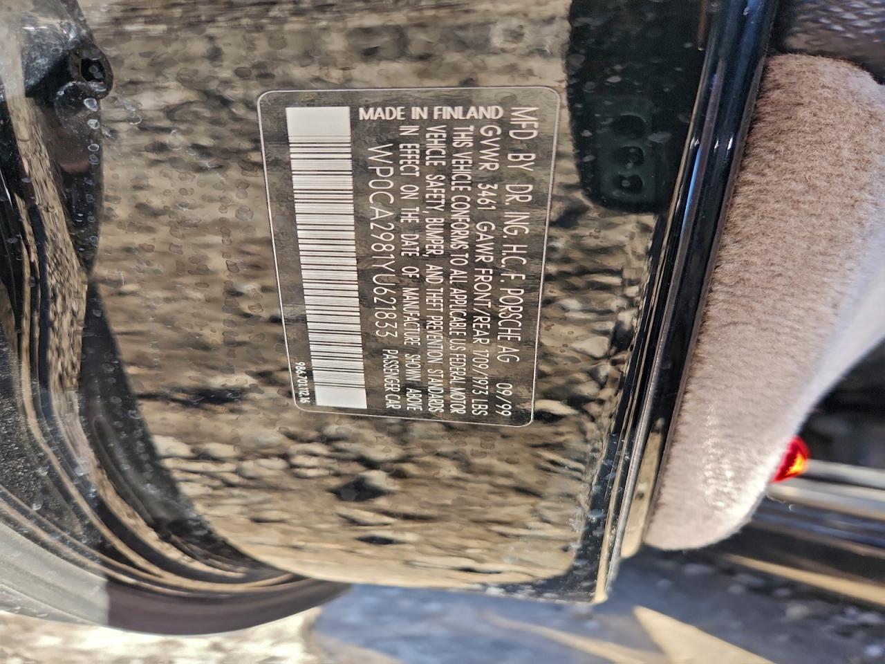 2000 PORSCHE Boxster