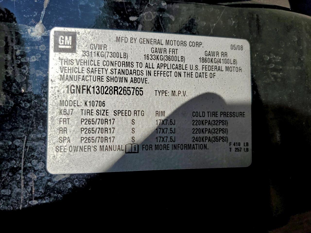2008 CHEVROLET Tahoe