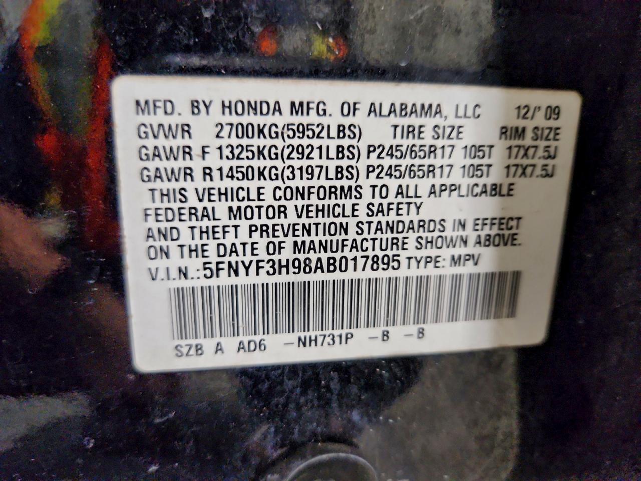 2010 HONDA PILOT