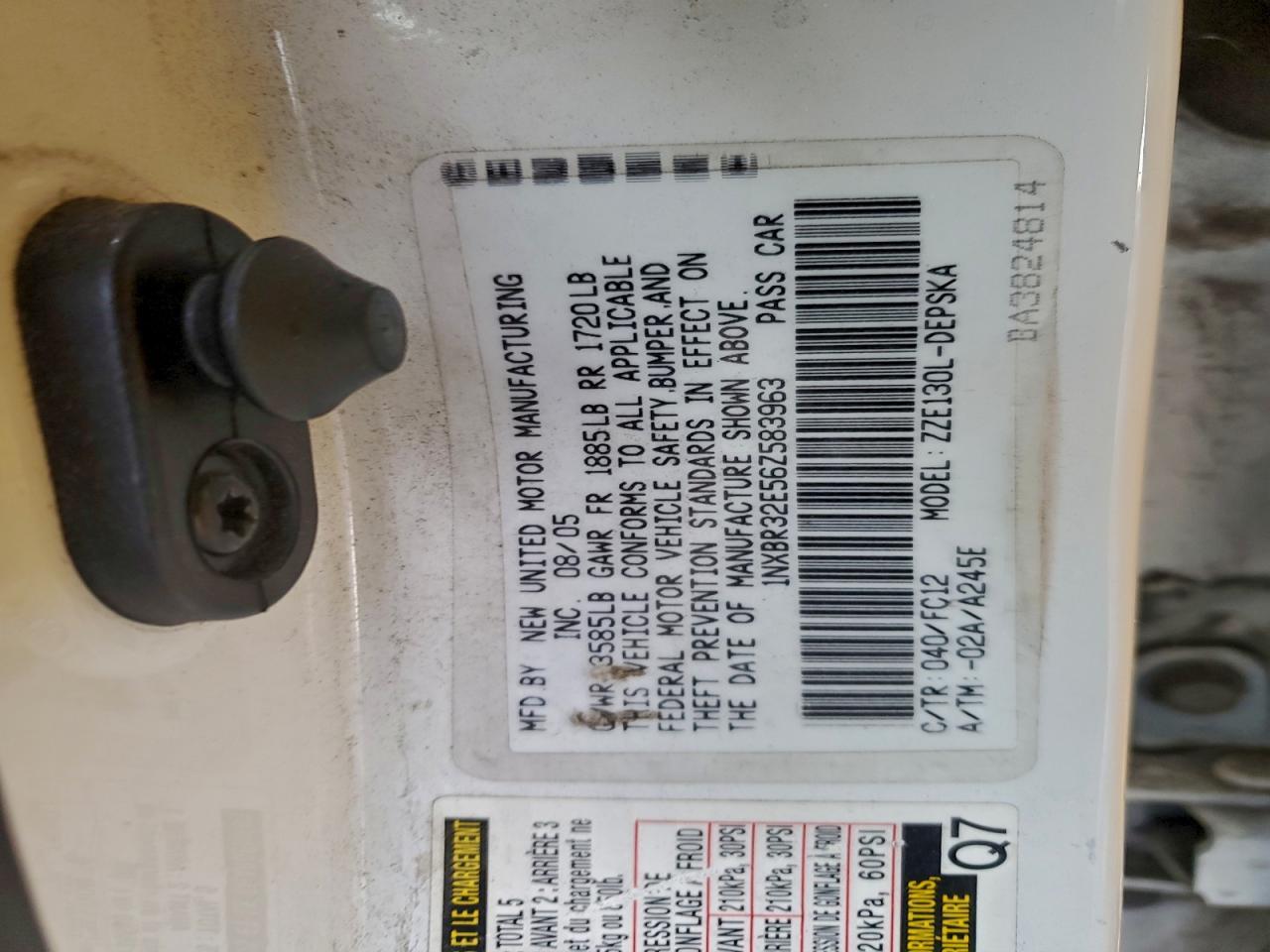 2006 TOYOTA COROLLA