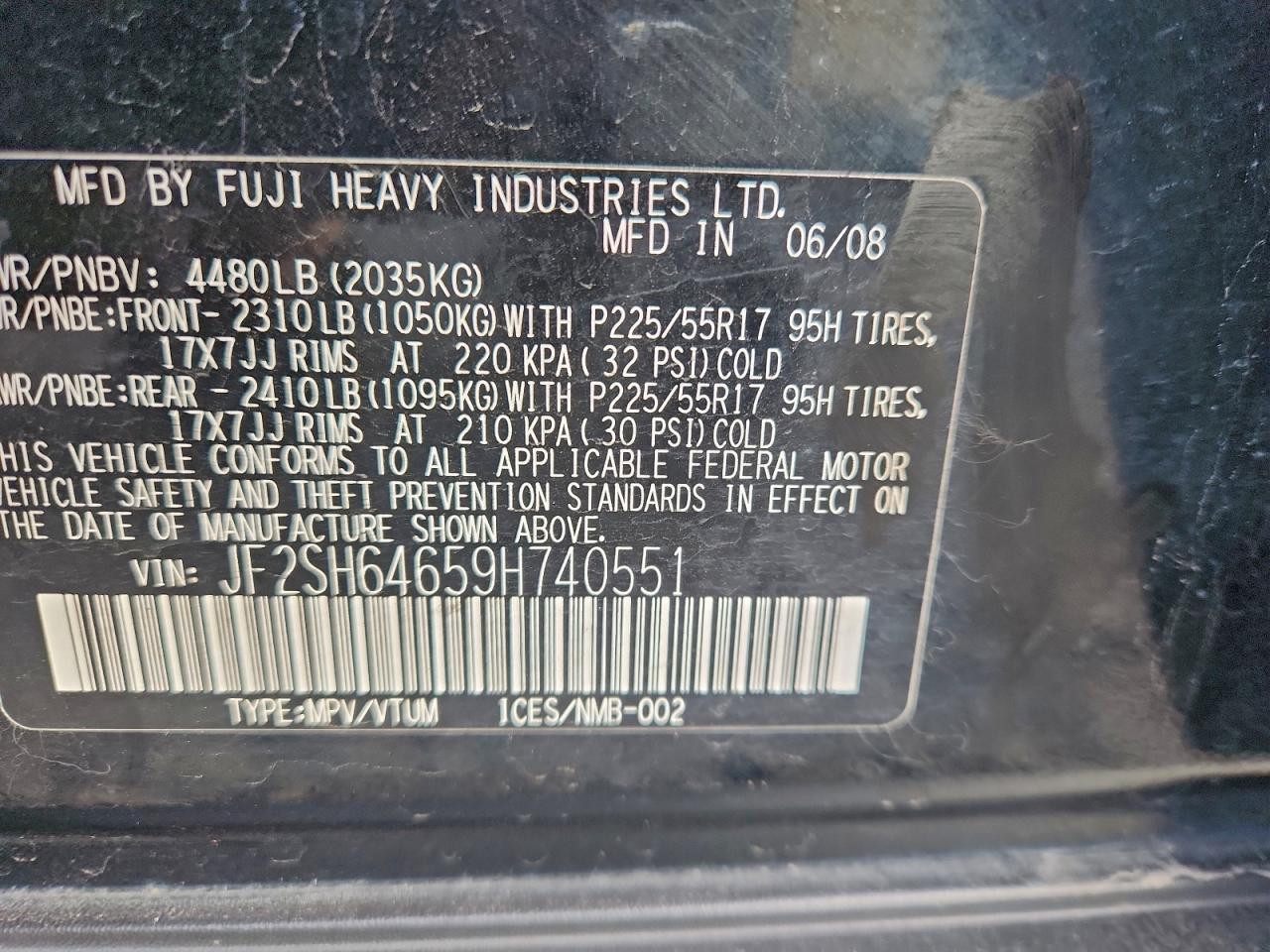 2009 SUBARU FORESTER