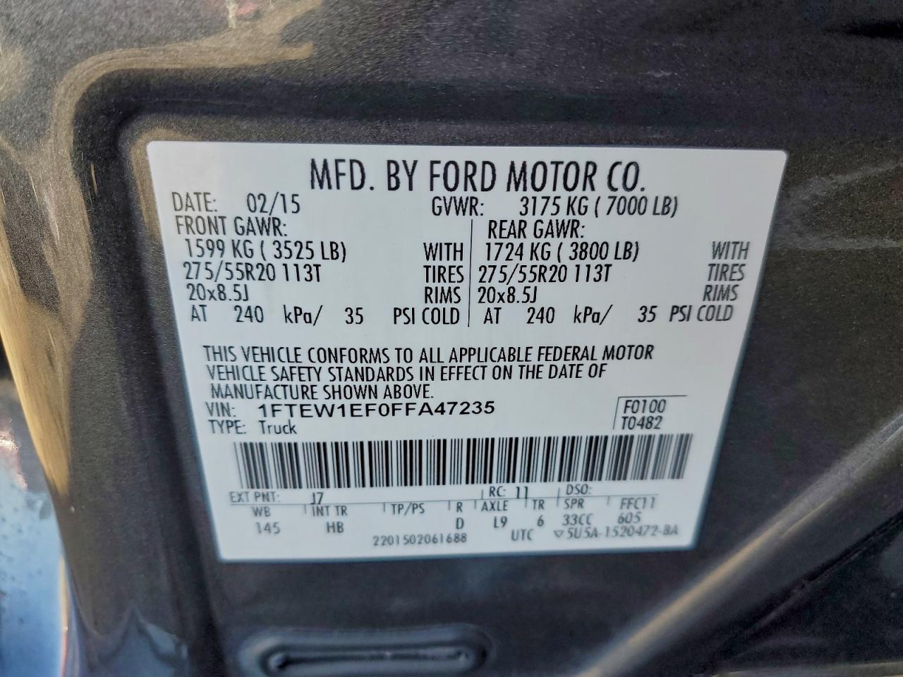 2015 FORD F-150