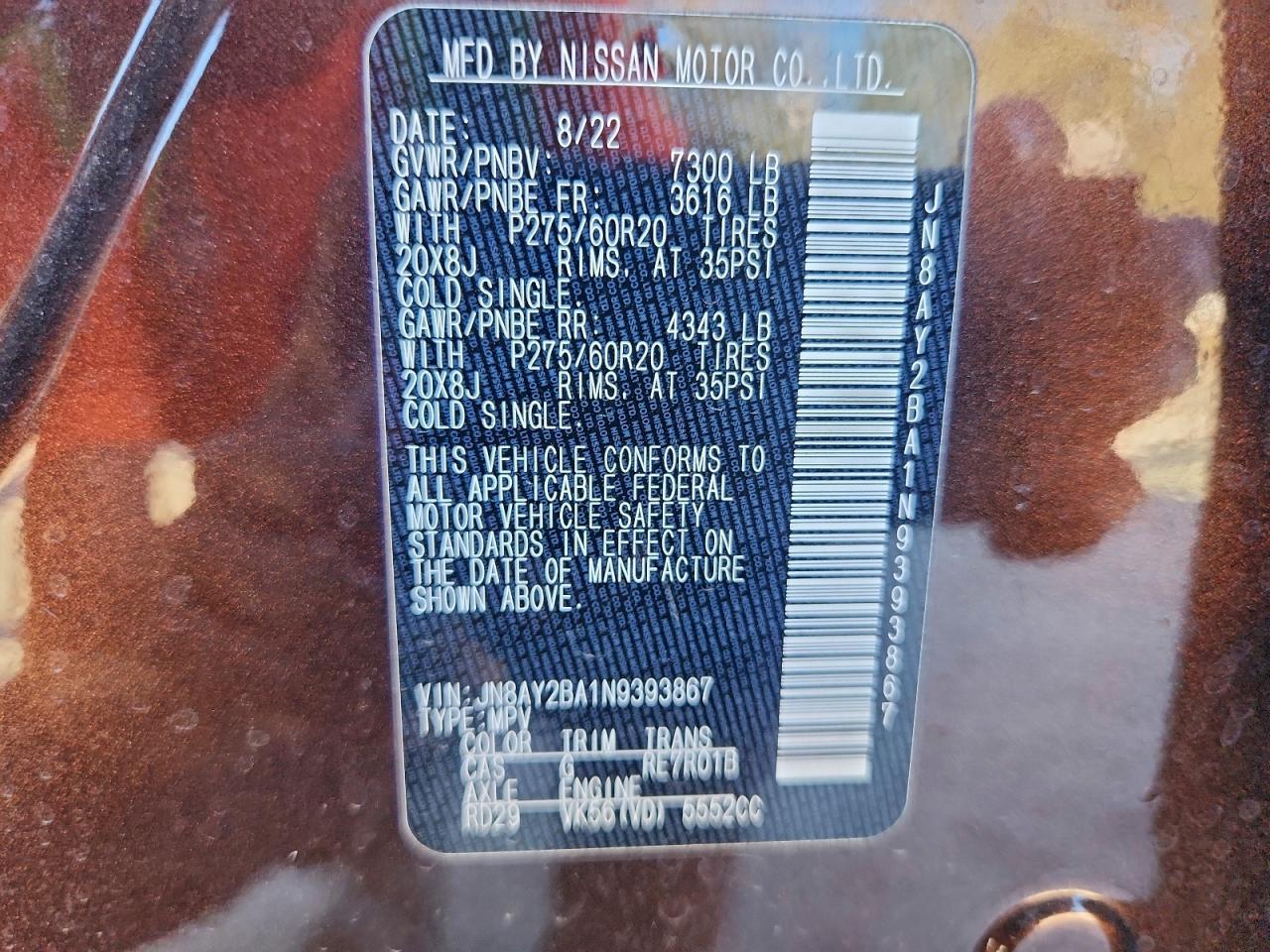 2022 NISSAN Armada