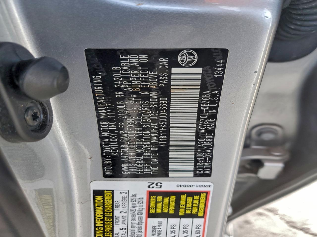 2018 TOYOTA CAMRY