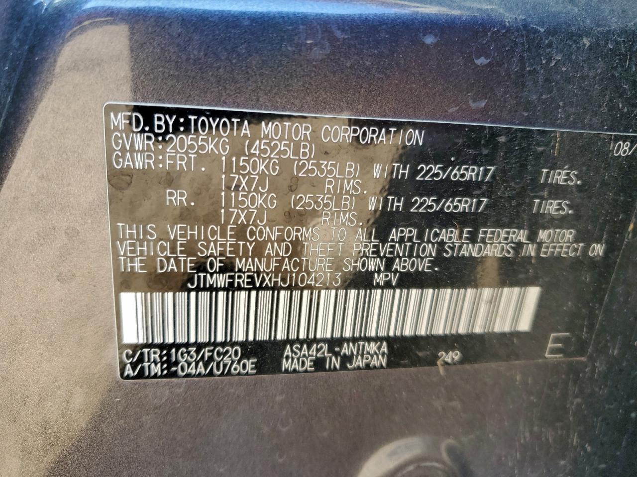 2017 TOYOTA RAV4