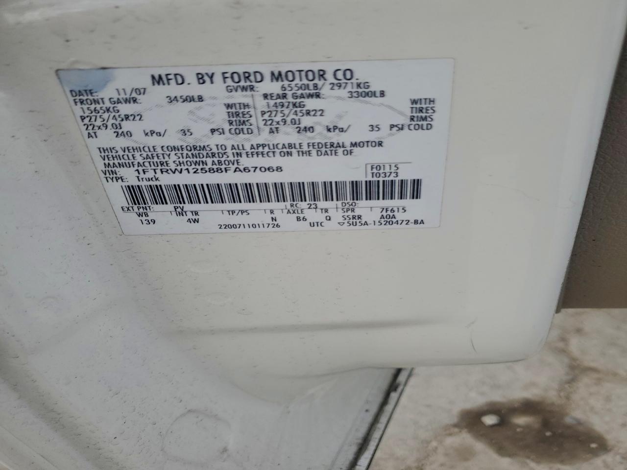 2008 FORD F-150