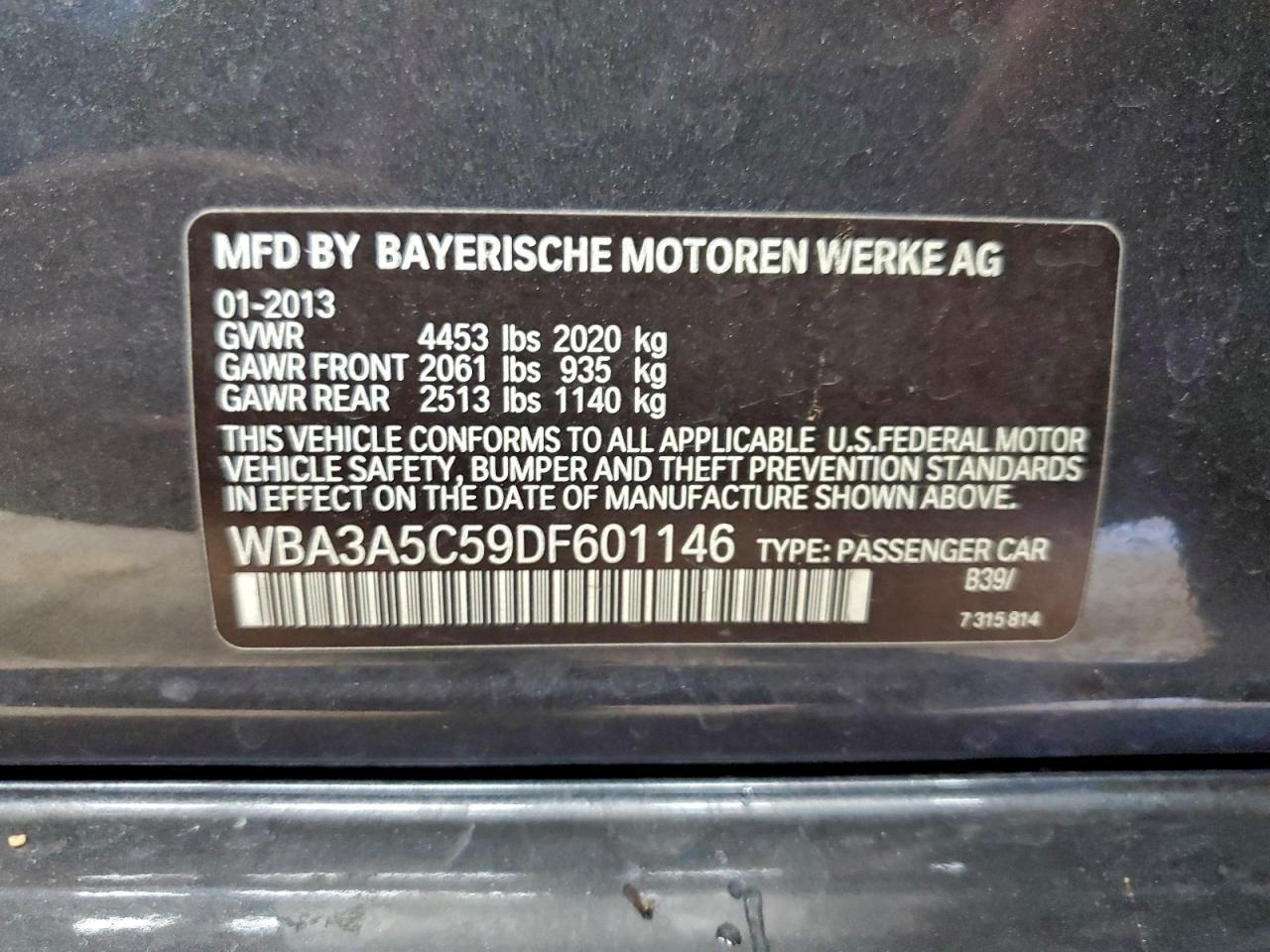 2013 BMW 3 SERIES