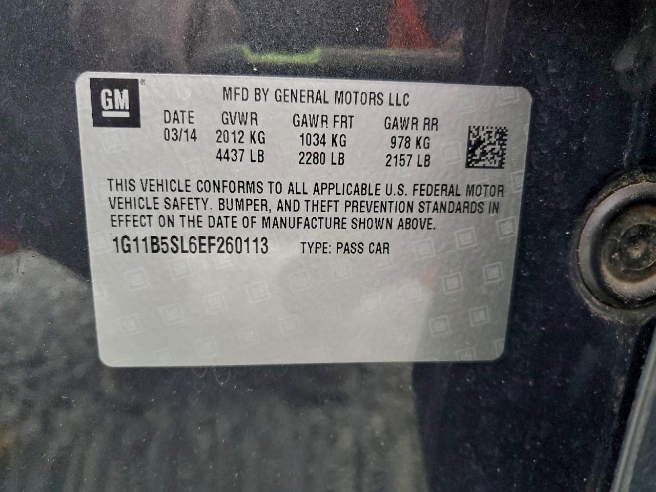 2014 CHEVROLET MALIBU