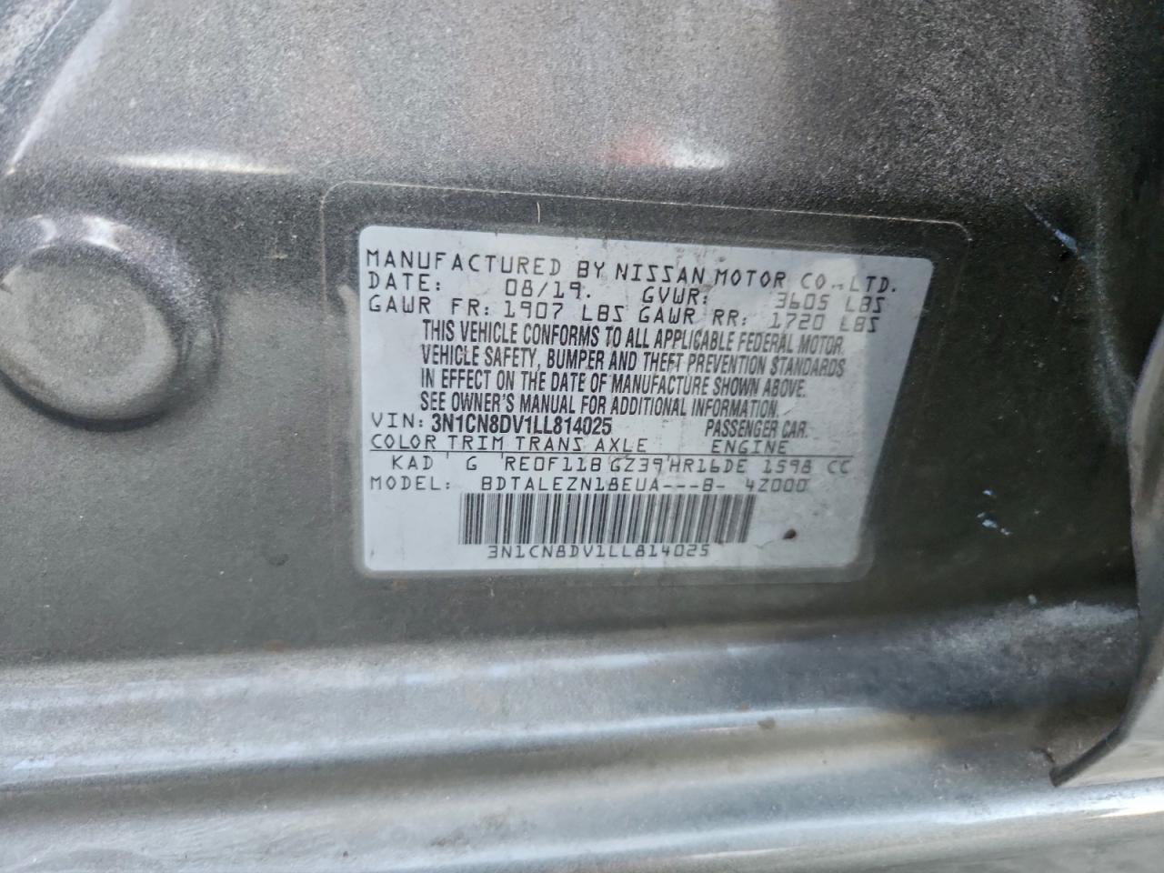 2020 NISSAN VERSA