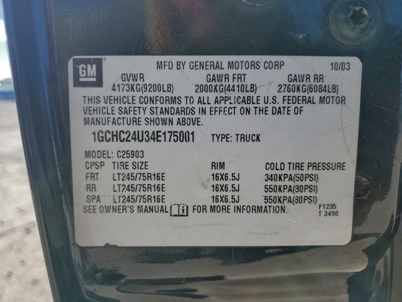 2004 CHEVROLET Silverado 2500