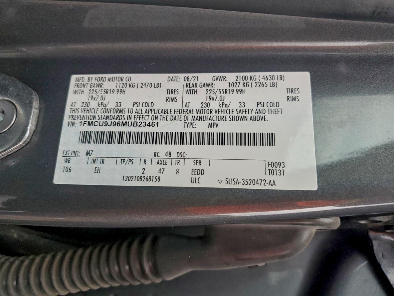 2021 FORD ESCAPE