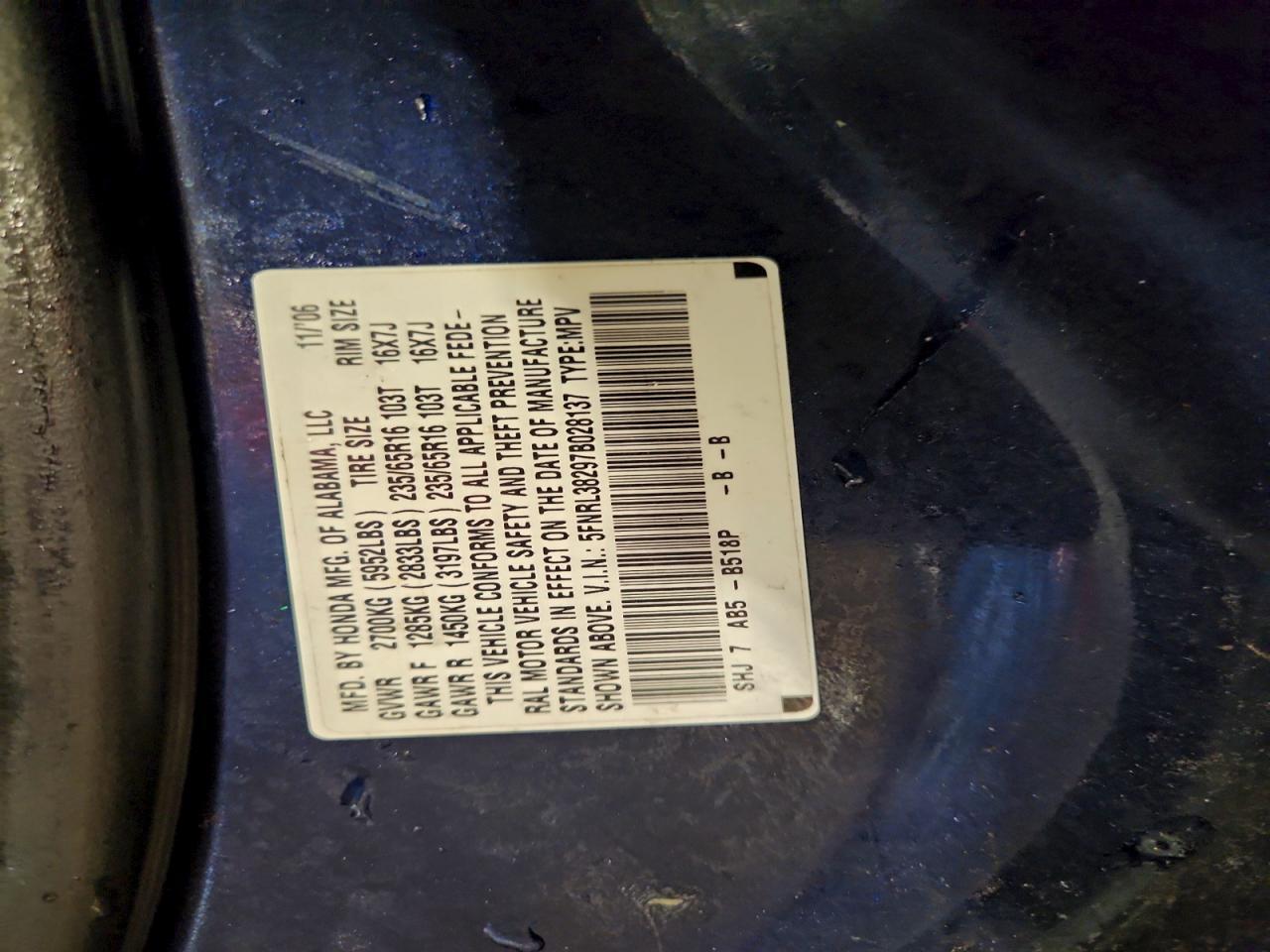 2007 HONDA ODYSSEY