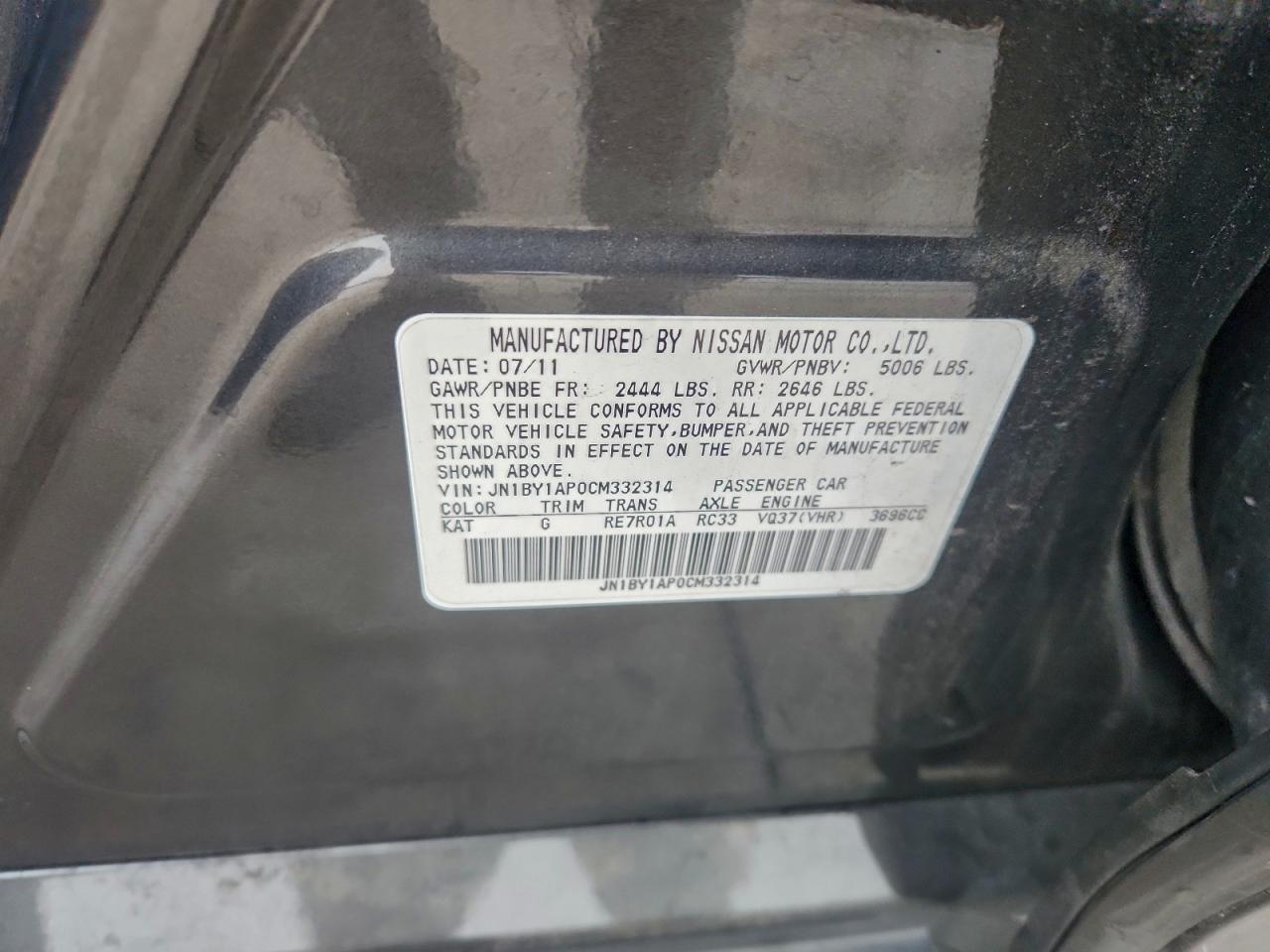 2012 INFINITI M37