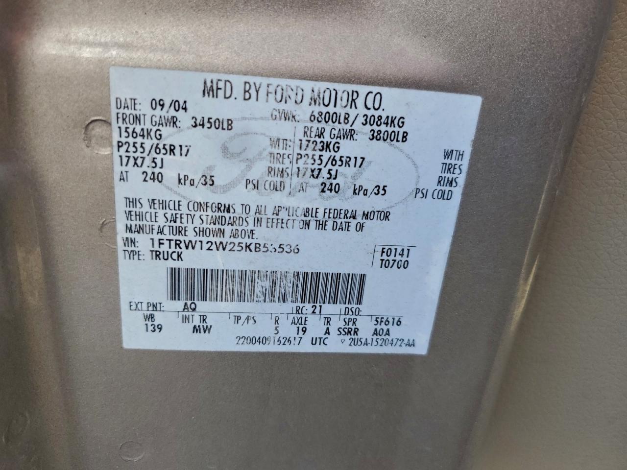 2005 FORD F-150