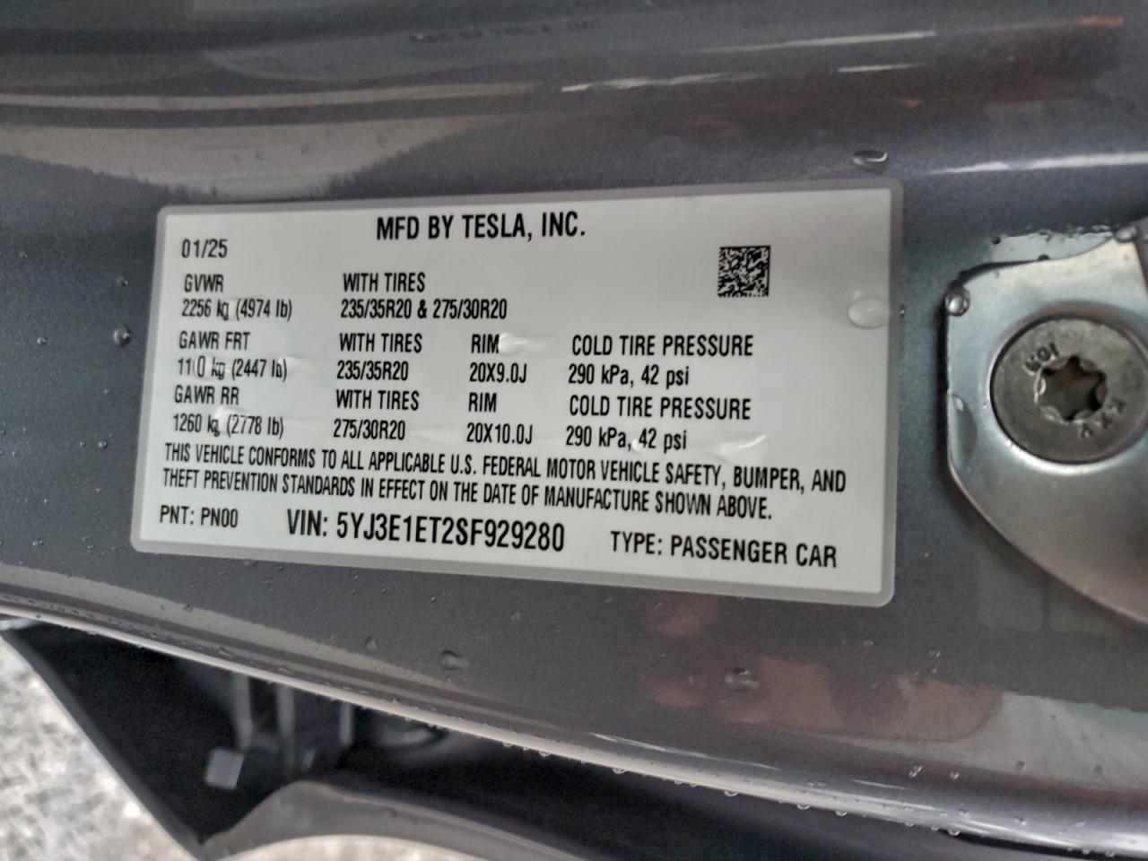 2025 TESLA MODEL 3