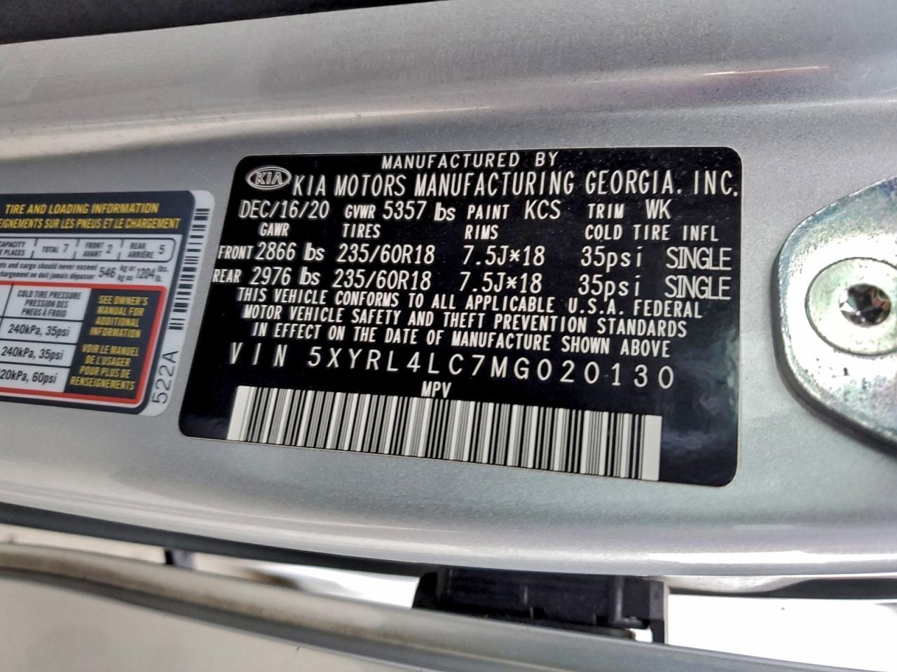 2021 KIA SORENTO