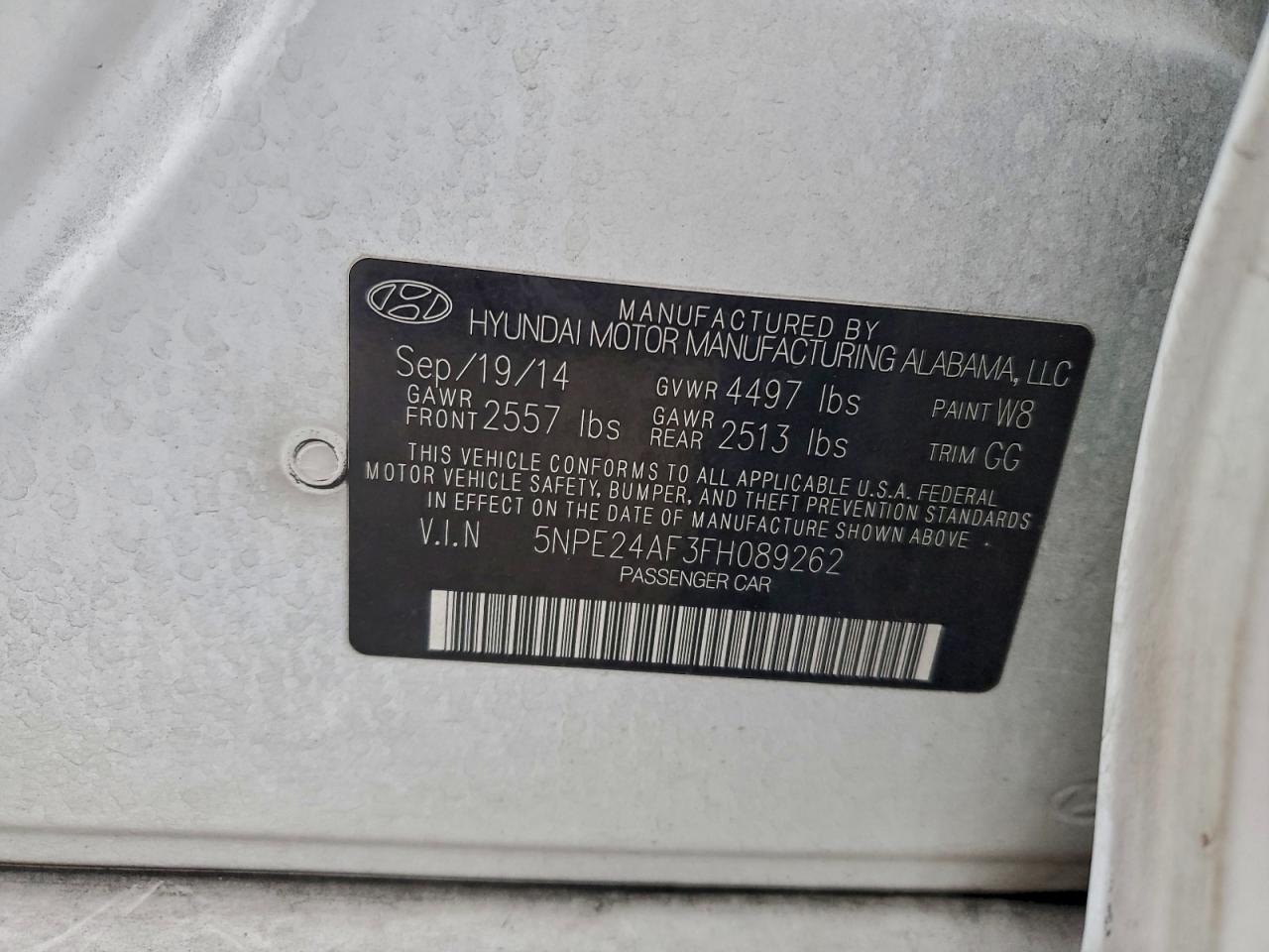2015 HYUNDAI SONATA
