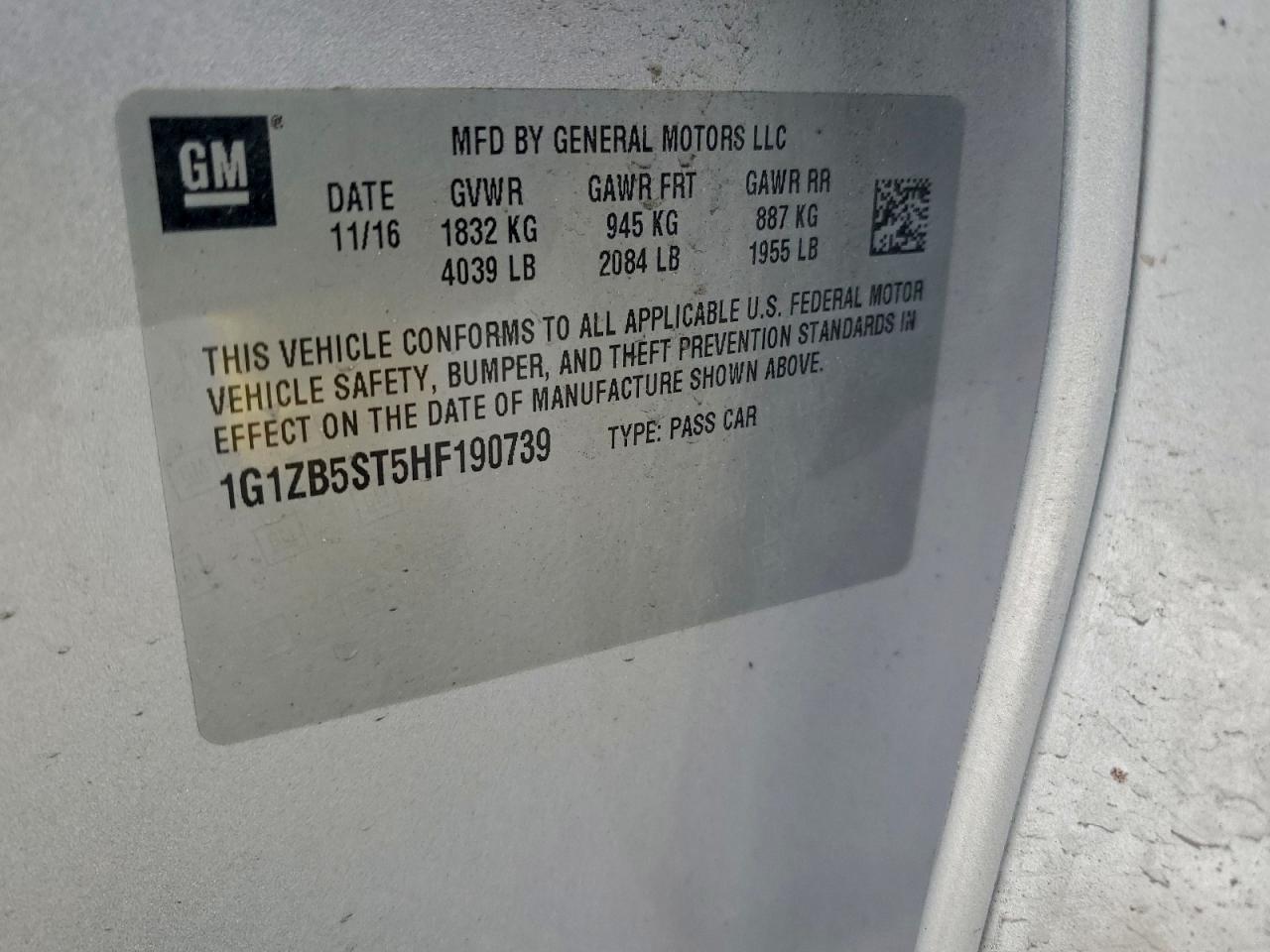2017 CHEVROLET MALIBU